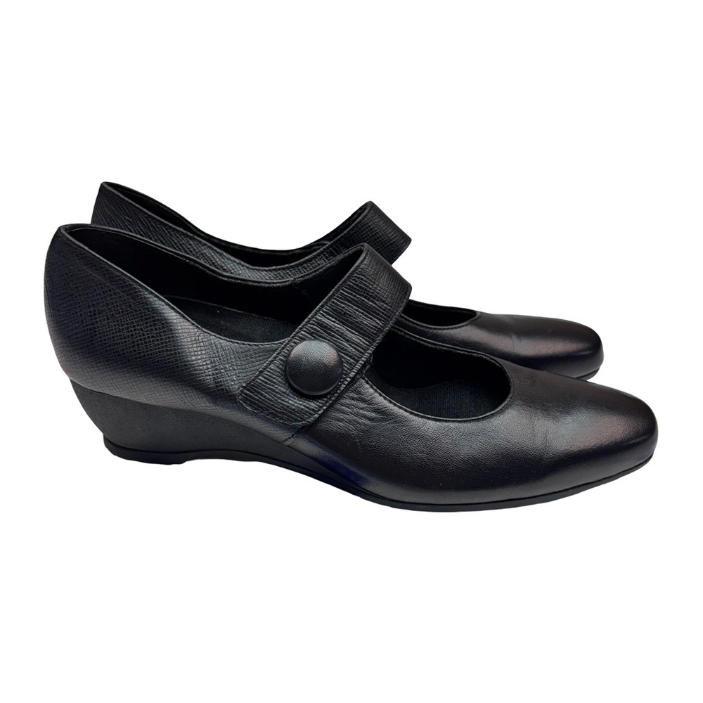 Munro "Jenna" Black Leather Shoes Sz 9.5 Narrow